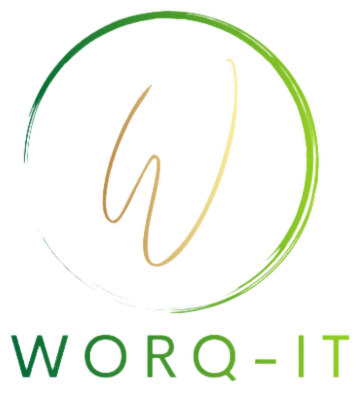 Green sans serif text below a large gold script "W" encircled by a green coffee stain ring